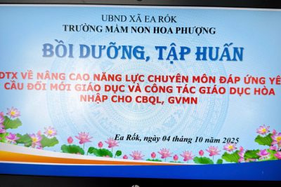 TRƯỜNG MẦM NON HOA PHƯỢNG TỔ CHỨC BỒI DƯỠNG THƯỜNG XUYÊN NÂNG CAO NĂNG LỰC CHUYÊN MÔN CHO CÁN BỘ, GIÁO VIÊN